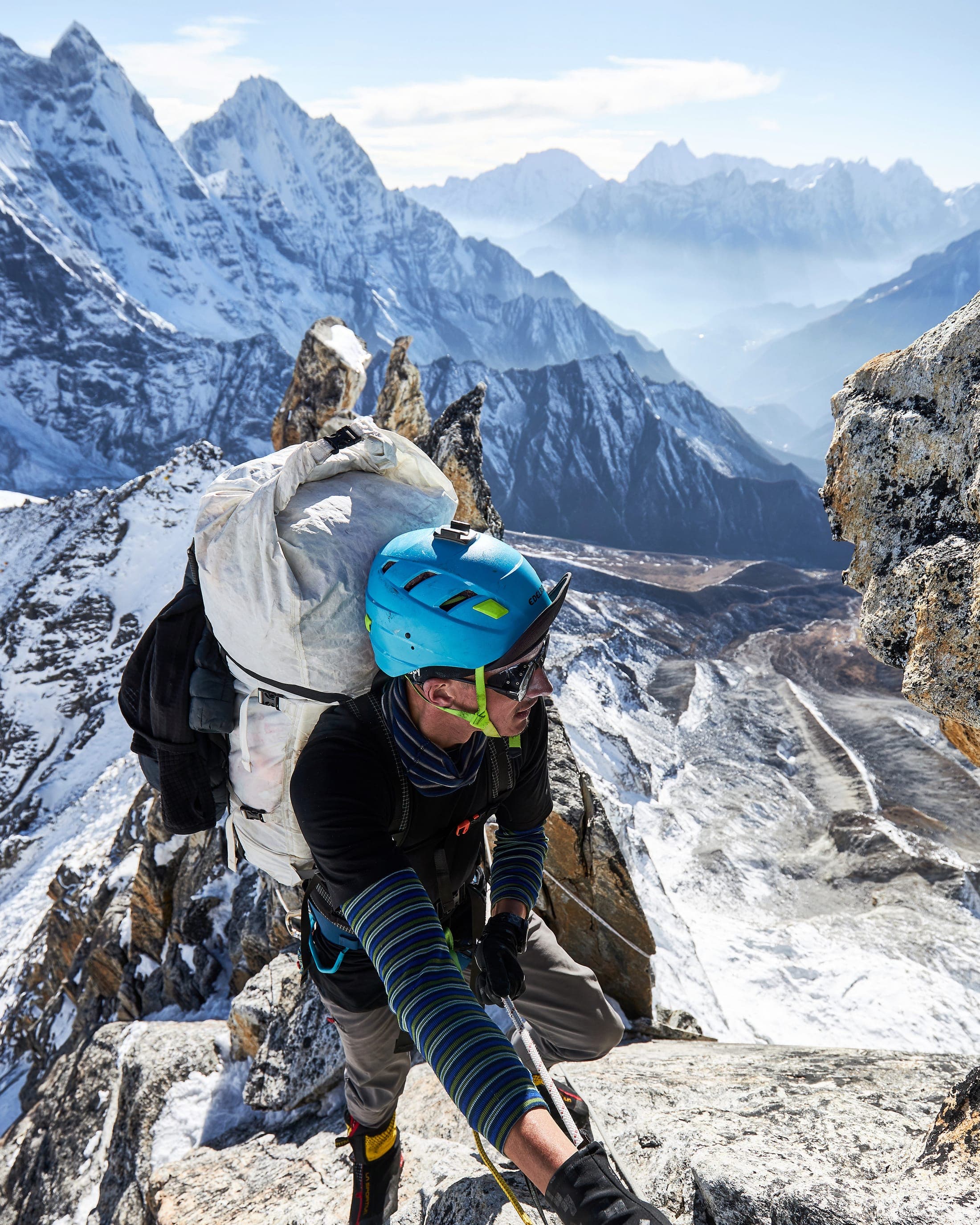 Carrying loads high on Ama Dablam