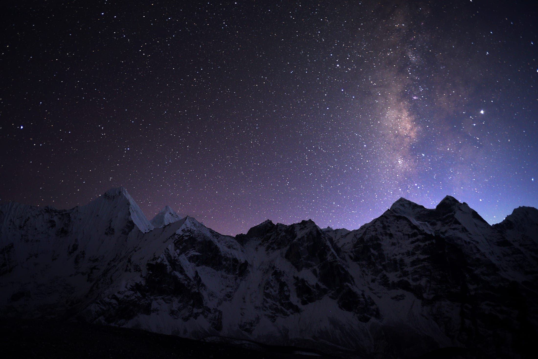 Night sky over the Khumbu